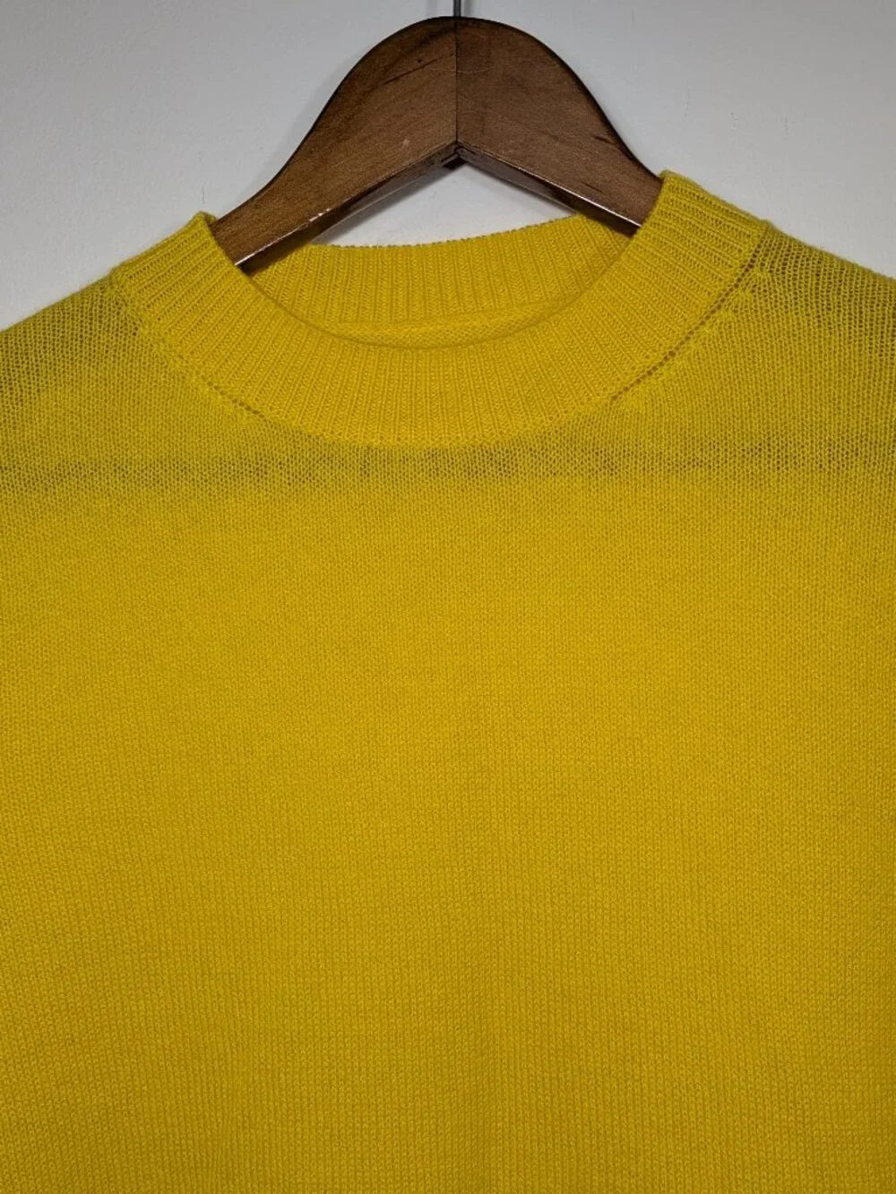 The Elder Statesman 100% Cashmere Crewneck Sweater Yellow Men’s XS